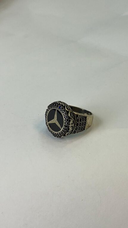 Mercedes-Benz Men's Ring, 925 Italian Silver (8.60 grams)